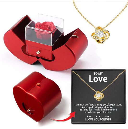 Beautiful Wooden Jewelry Box with Free Necklace - Cofik