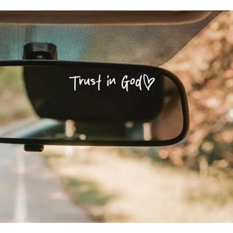 Faith Inspirational Car Rear View Mirror Sticker