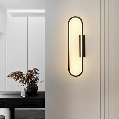 Contemporary LED Wall Light – Sleek Oval Design