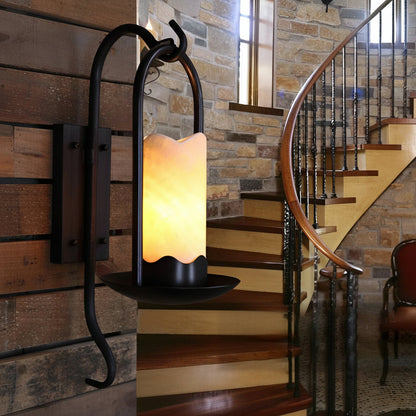 Contemporary LED Wall Light – Sleek Metal Marble Finish