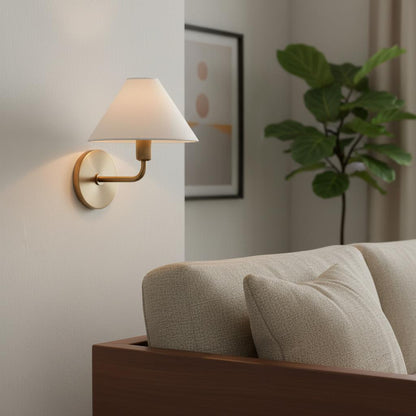 Modern Brass Linen Wall Light Fixture - Cofik