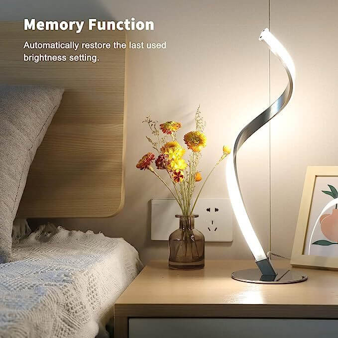 Compact Spiral Desk Lamp Small Bedside Night Light