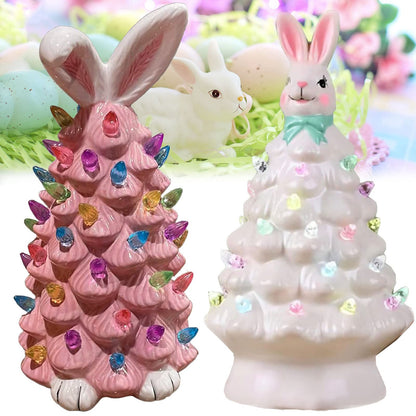 Pink Bunny Christmas Tree Decoration
