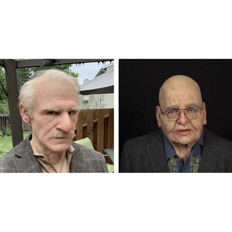 Spooky Old Man Mask - Realistic Halloween Latex Mask