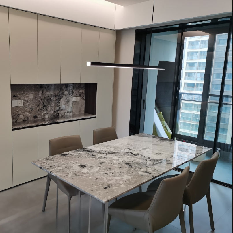Sleek Metal Kitchen Island LED Pendant Light