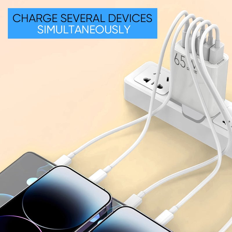 Compact 6 Port Fast USB Charger Adapter
