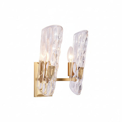 Elegant Brass Glass Wall Light