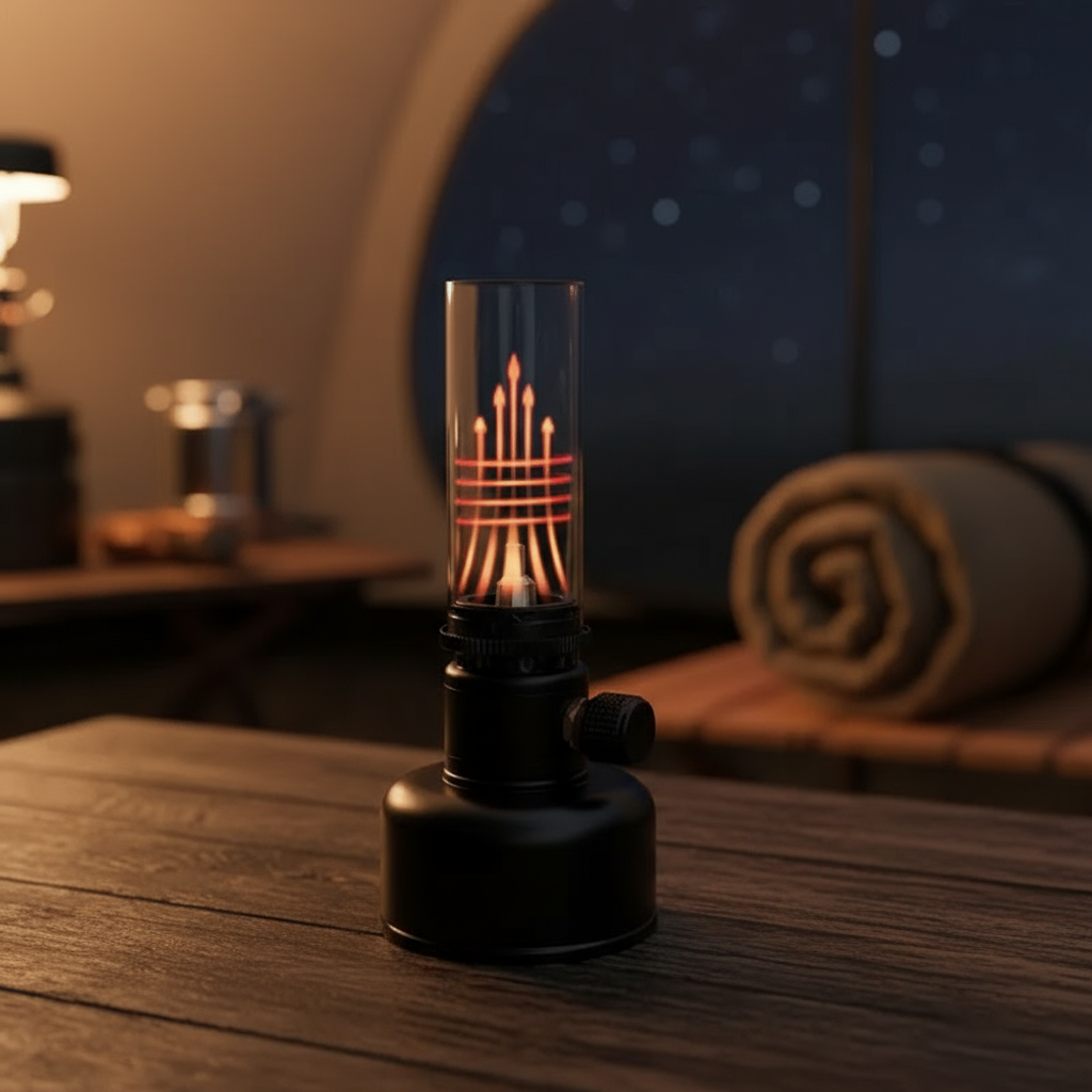 Compact Portable Flame Table Light
