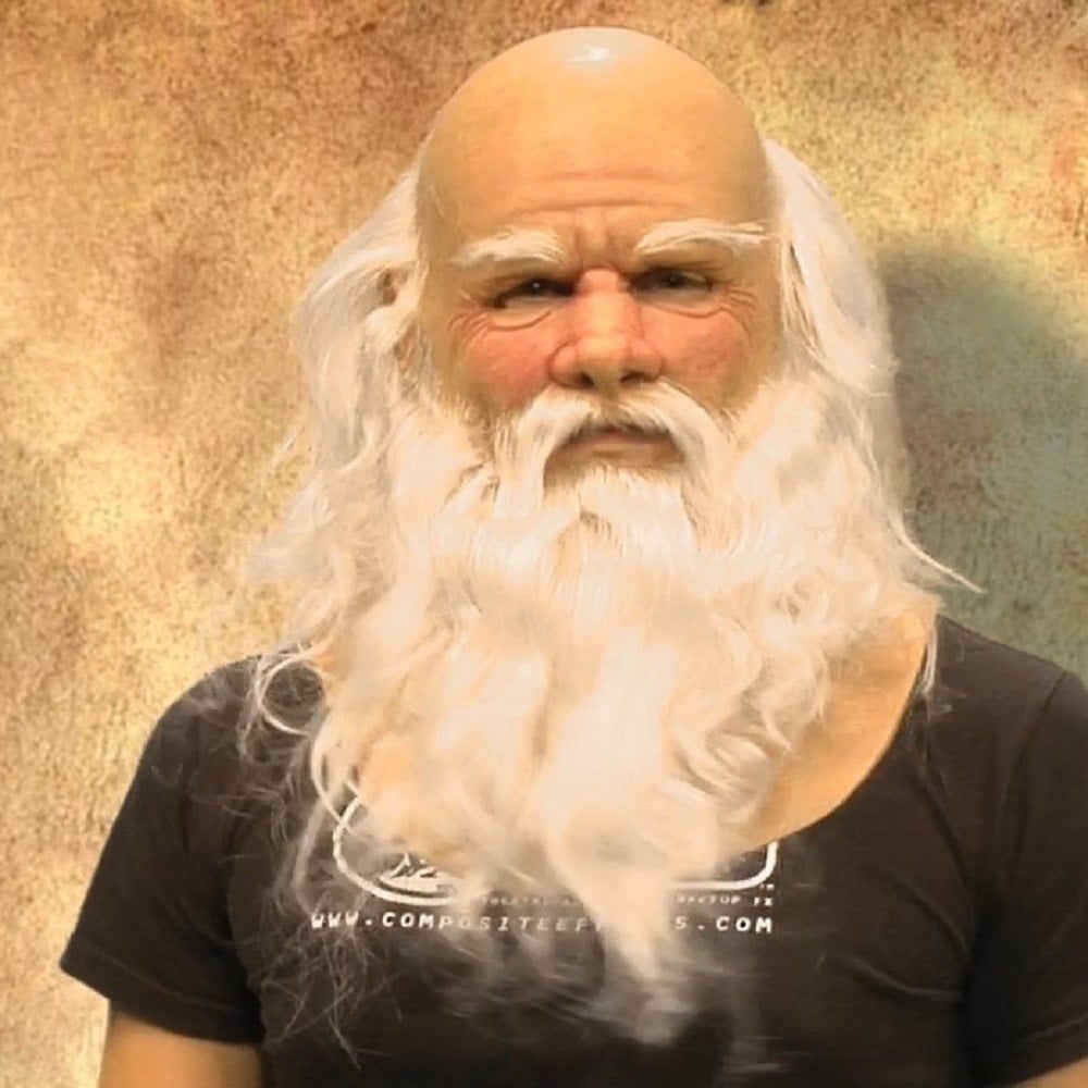 Spooky Old Man Halloween Mask Costume