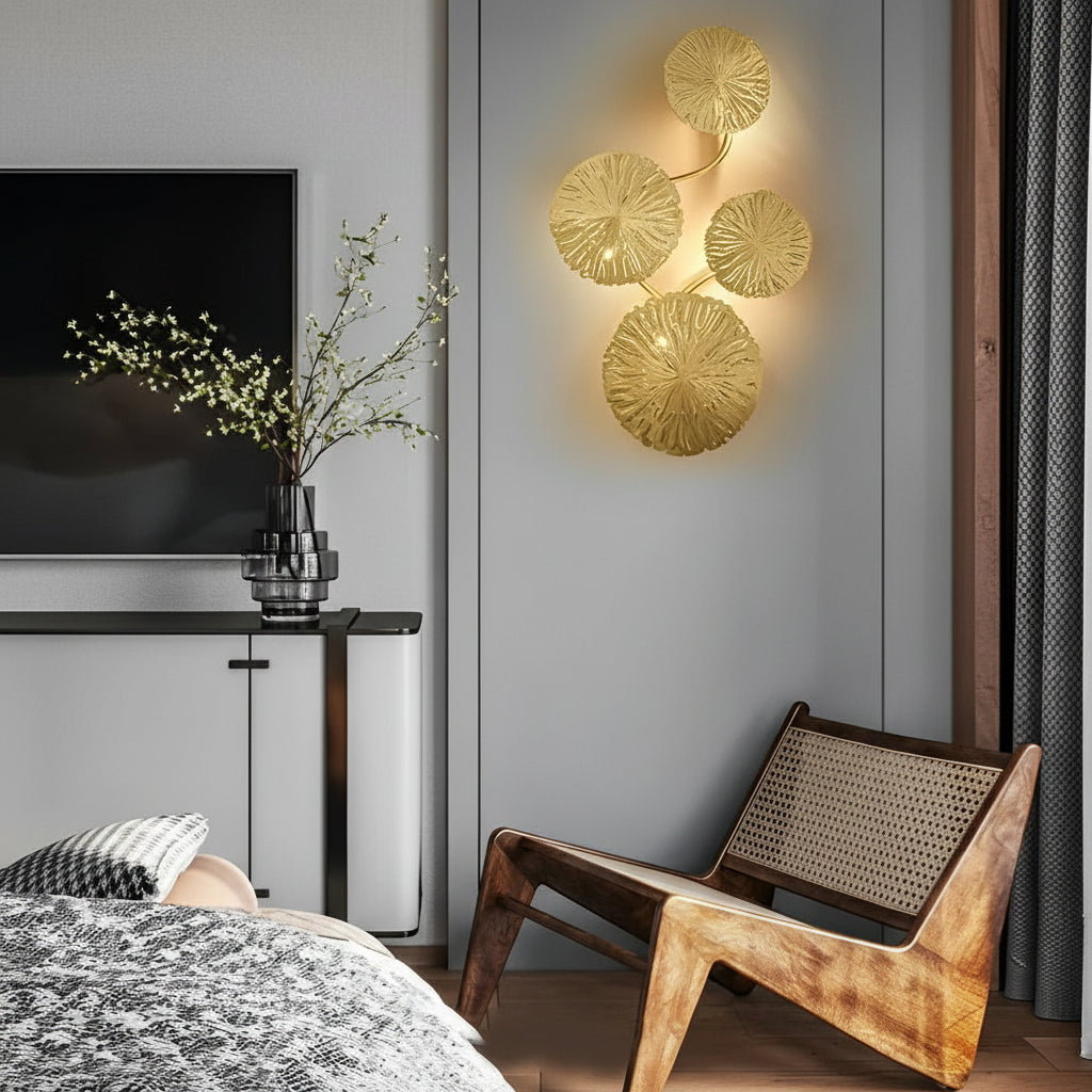 Contemporary Gold LED Wall Light Fixture - Cofik