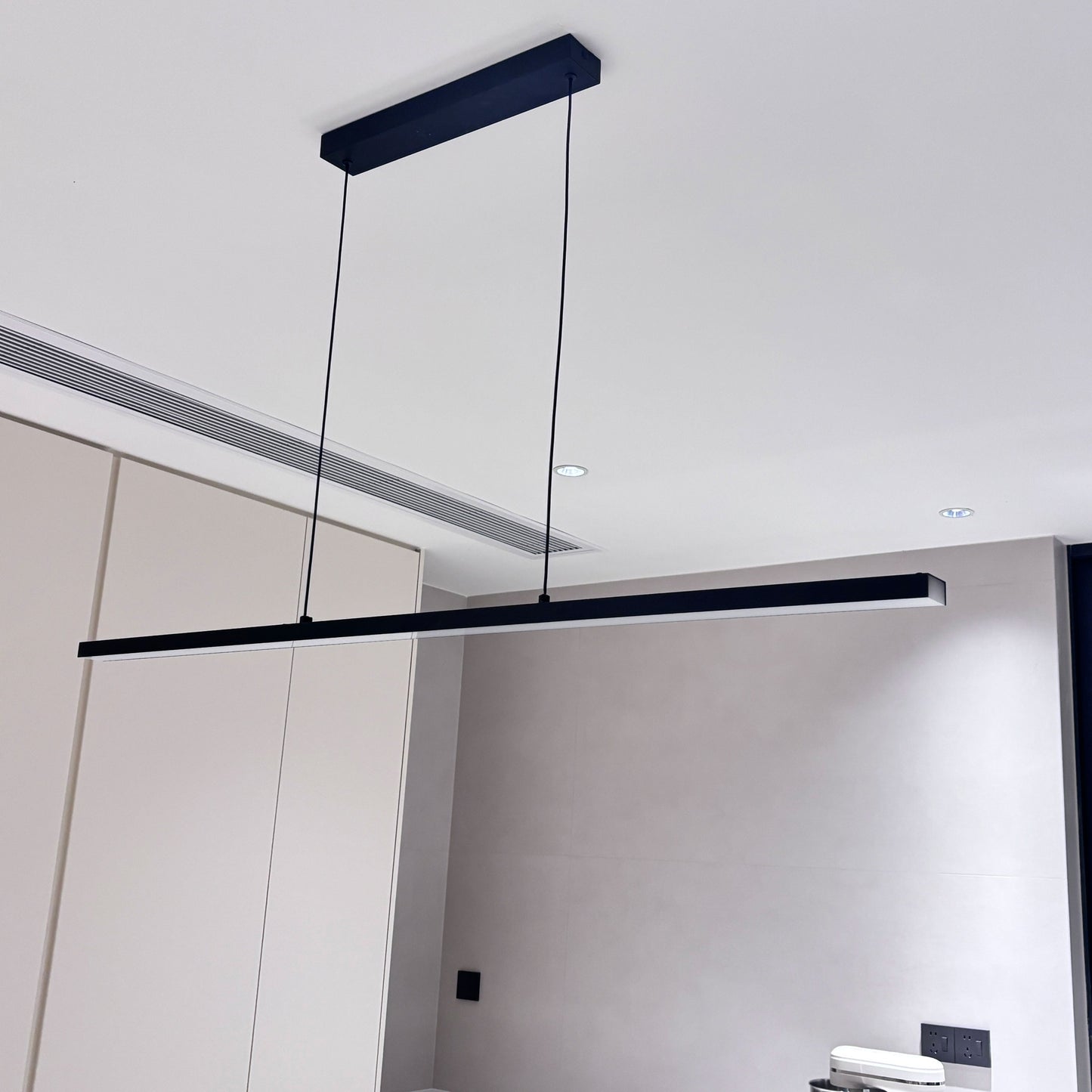 Sleek Metal Kitchen Island LED Pendant Light