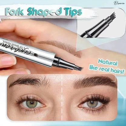 Easy Use Waterproof Brow Pen 4 Tip Tattoo Eyebrow Pencil