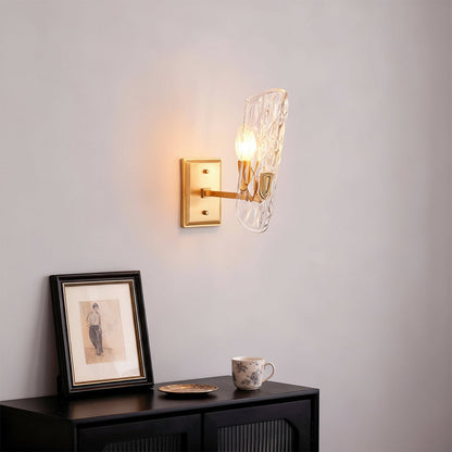 Elegant Brass Glass Wall Light