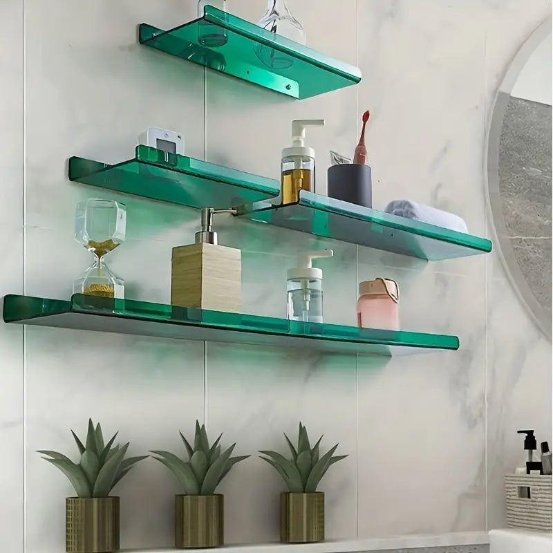 Modern Floating Blue Wall Shelf