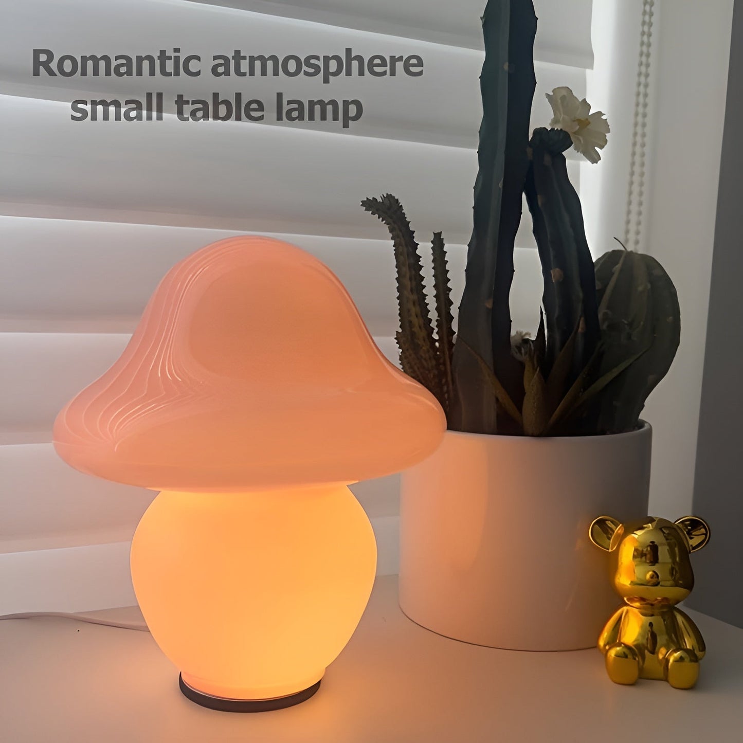 Unique Mushroom Glass Table Lamp