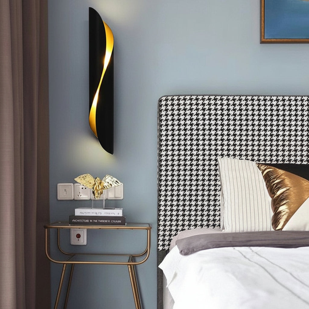 Modern Black Gold Wall Light Fixtures 50cm Industrial Style - Cofik