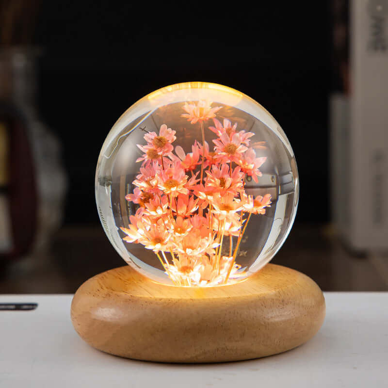 Colorful Kids Nightlight Soft Glow Lamp Wooden Base