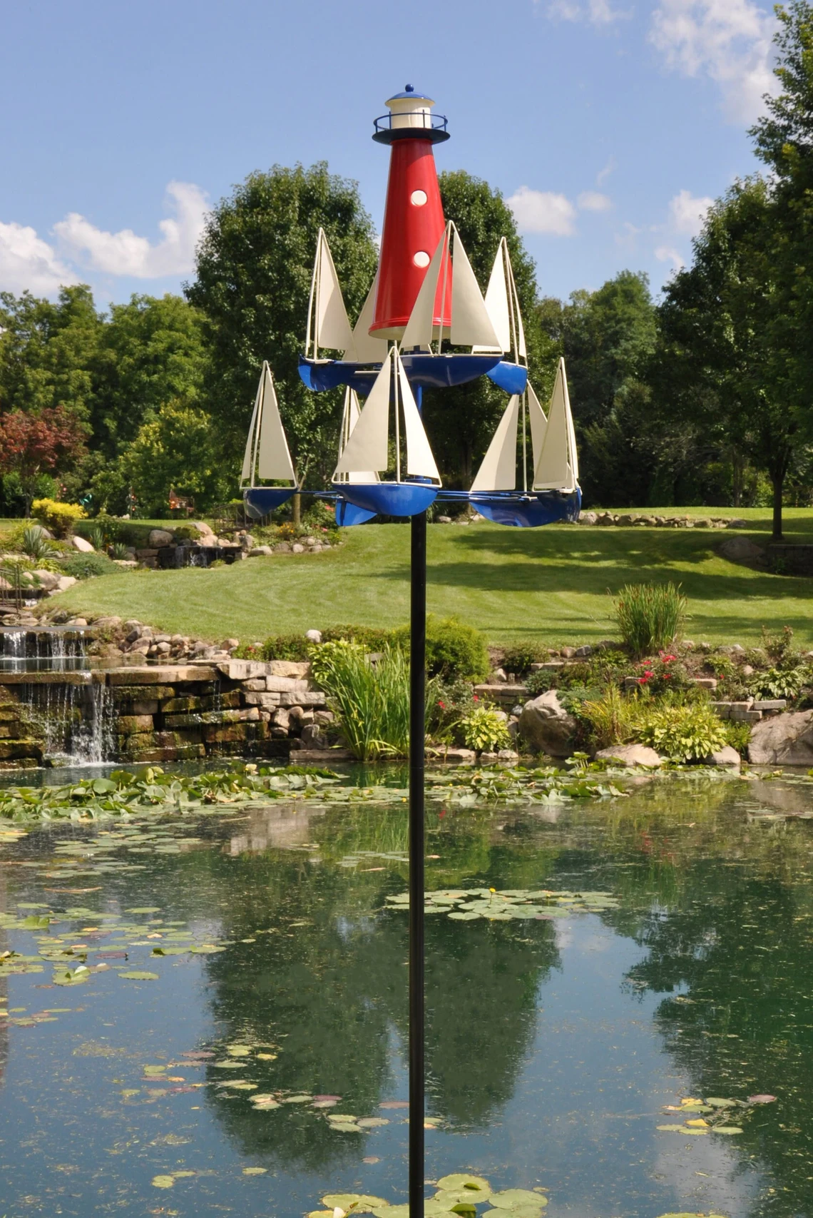 Modern Outdoor Kinetic Wind Garden Sculpture