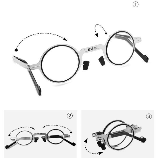 Thin Frame Folding Reading Glasses for Men Women