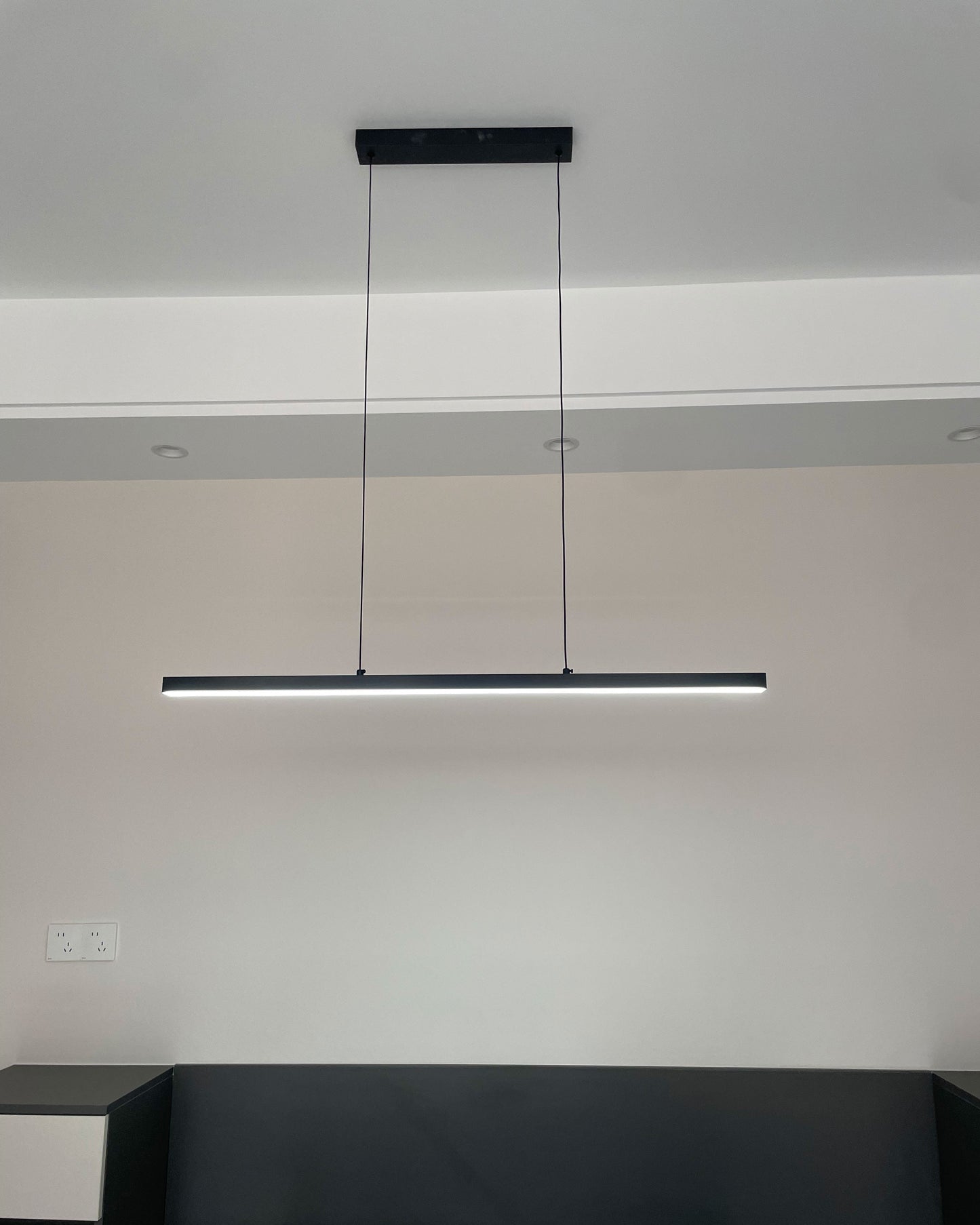 Sleek Metal Kitchen Island LED Pendant Light