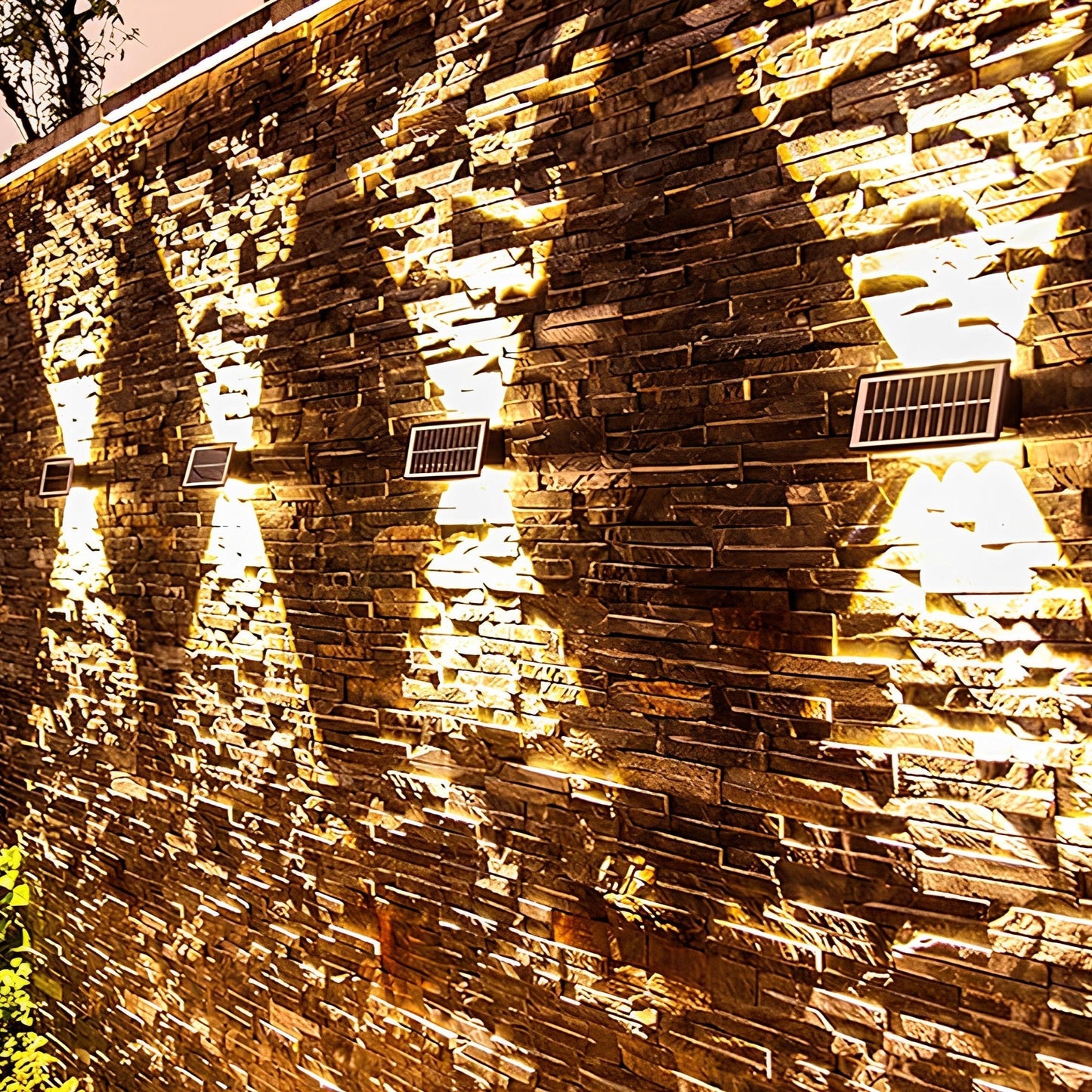 Bright Solar Powered Exterior Wall Lamp