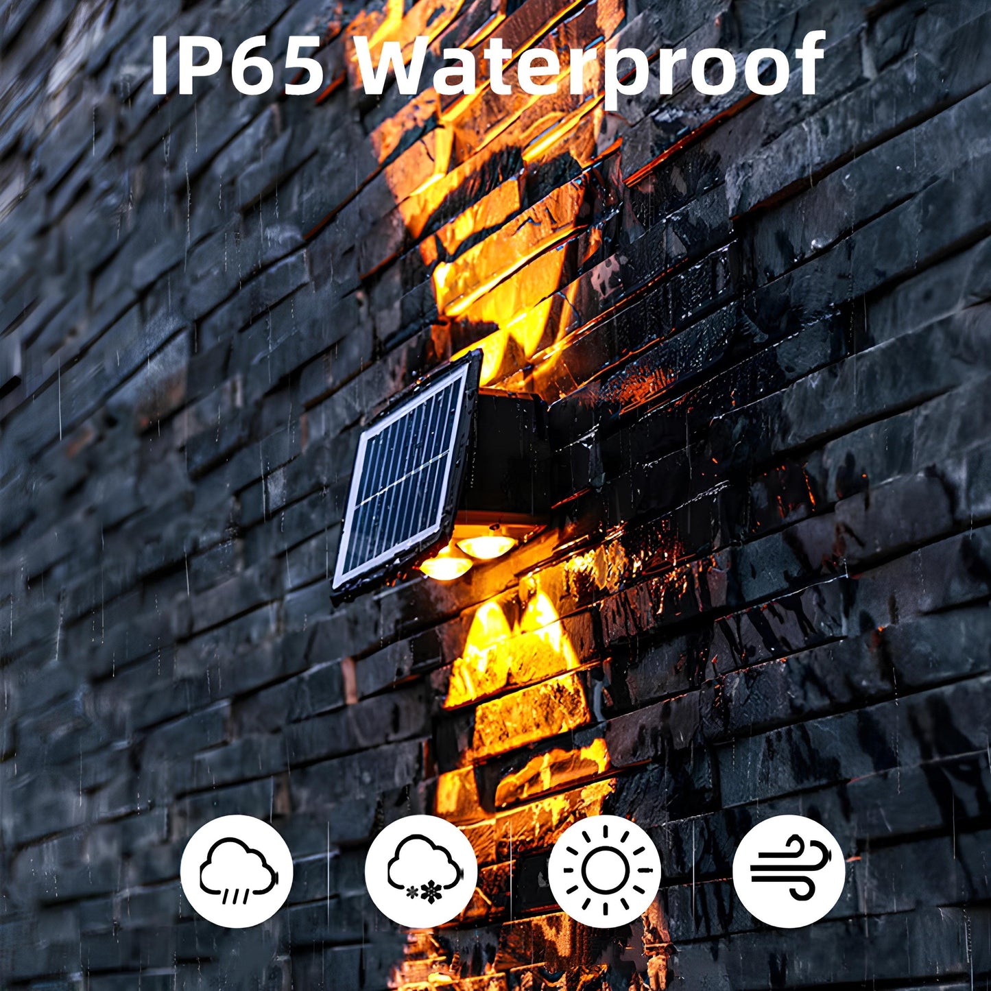 Bright Solar Powered Exterior Wall Lamp