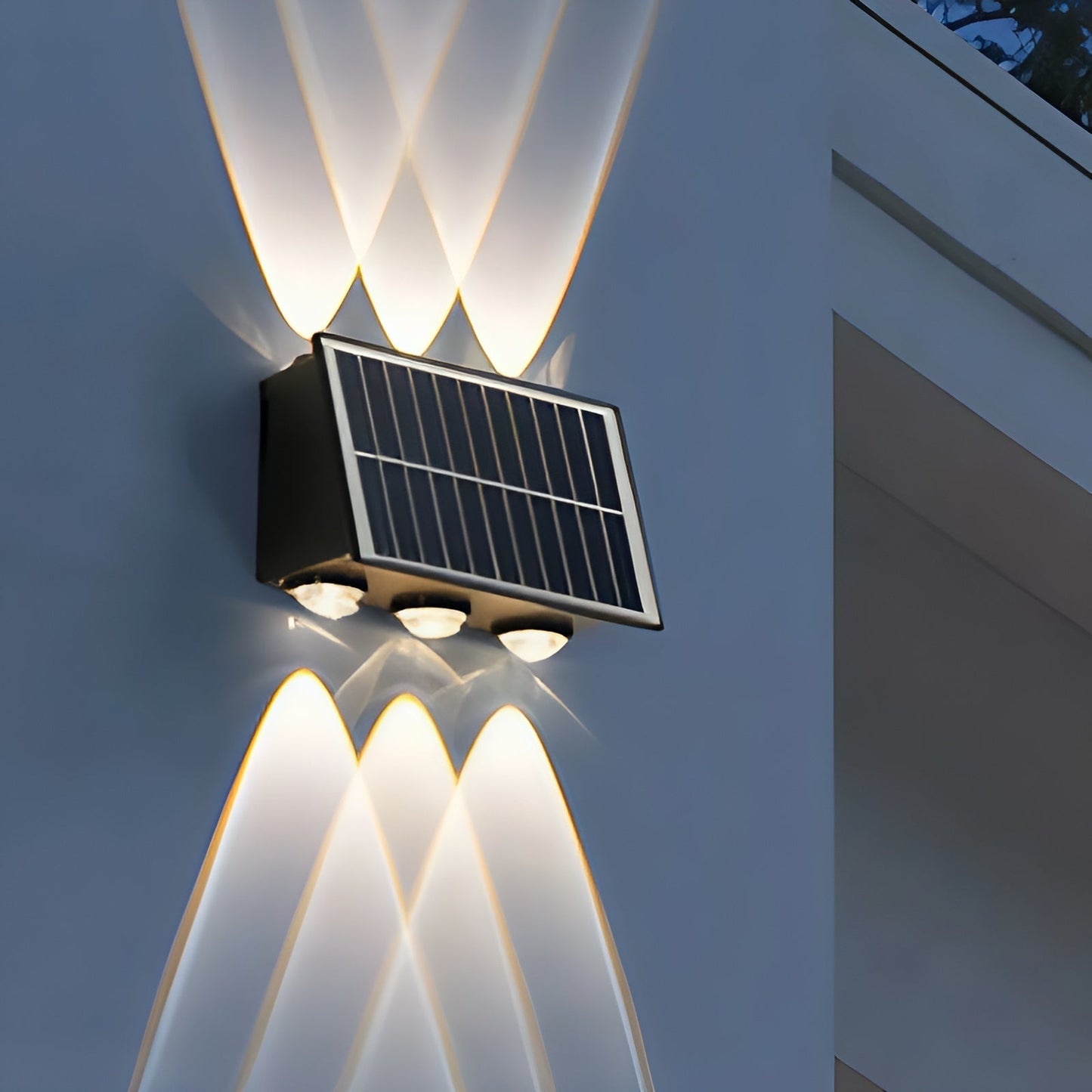 Bright Solar Powered Exterior Wall Lamp