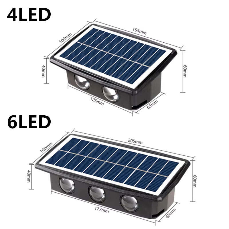 Bright Solar Powered Exterior Wall Lamp