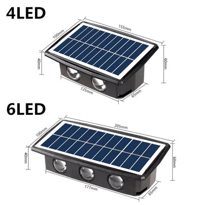 Bright Solar Powered Exterior Wall Lamp