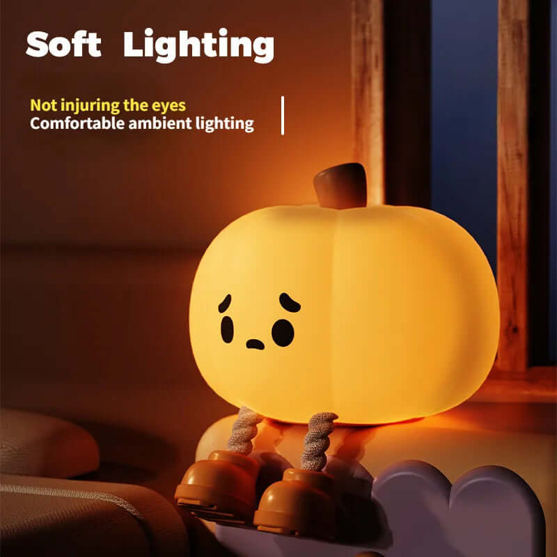 Soft Glow Halloween Pumpkin Table Lamp