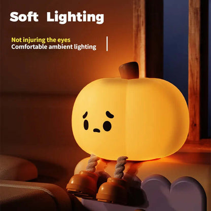 Soft Glow Halloween Pumpkin Table Lamp