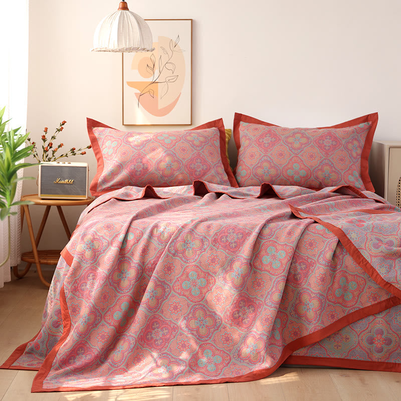 Soft Floral Reversible Quilt for Full Queen King Beds