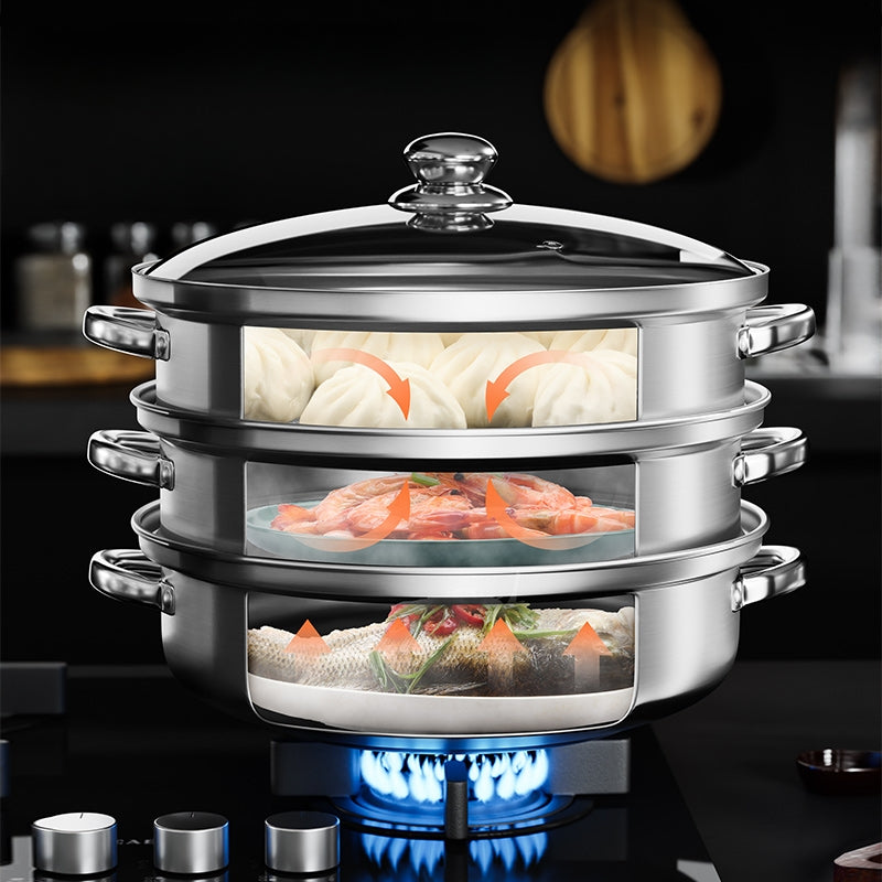 3-Tier Food Steamer Basket Set