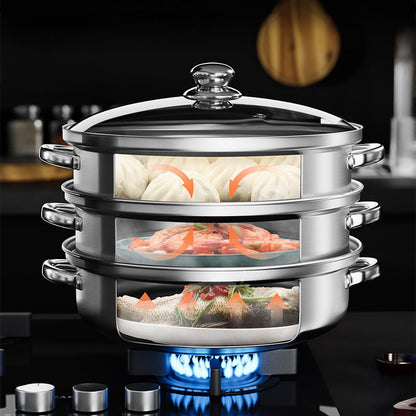 3-Tier Food Steamer Basket Set