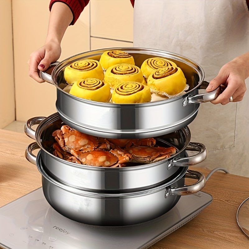 3-Tier Food Steamer Basket Set