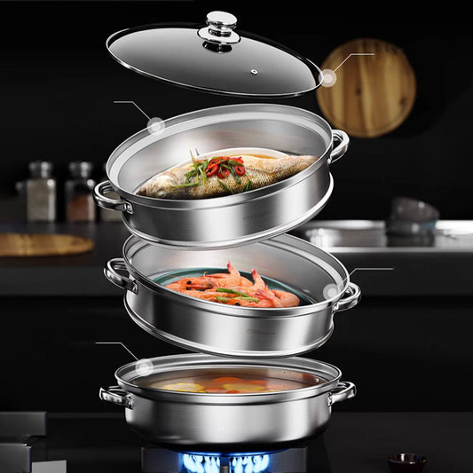 3-Tier Food Steamer Basket Set - Cofik
