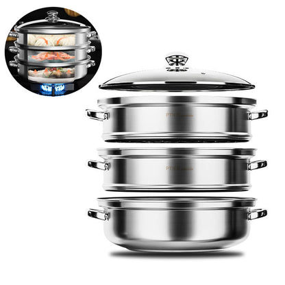 3-Tier Food Steamer Basket Set