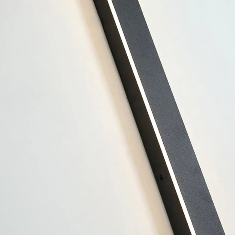 Slim Modern Black Outdoor LED Wall Lamp