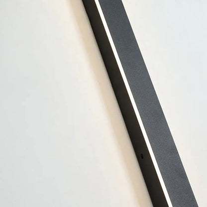 Slim Modern Black Outdoor LED Wall Lamp