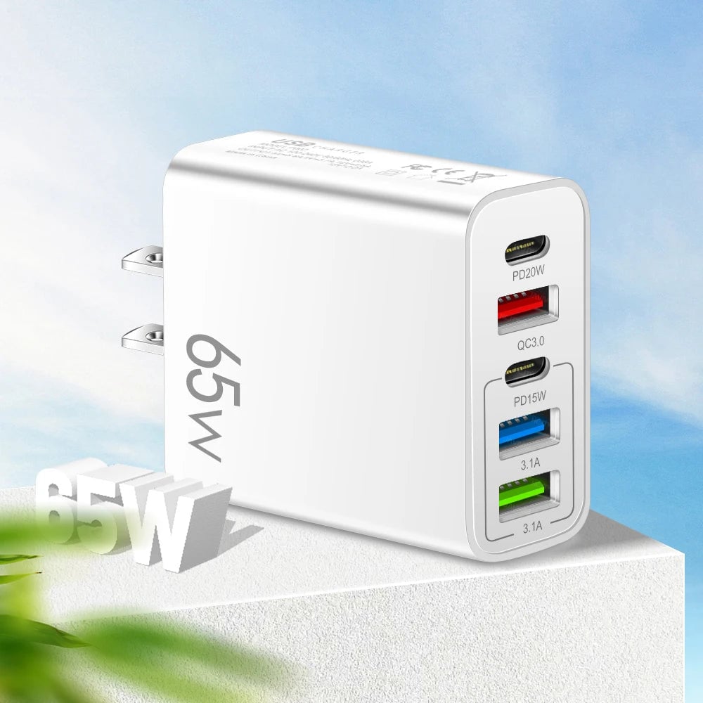 Compact 6 Port Fast USB Charger Adapter