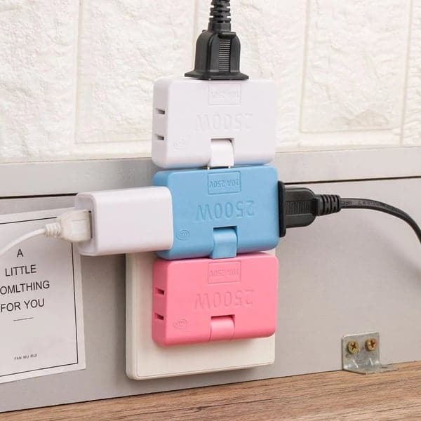 Flexible 3 Way EU Plug Adapter