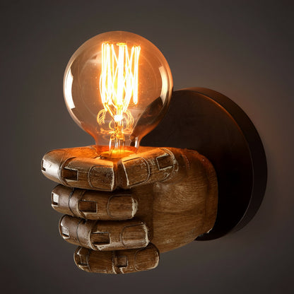 Unique Metal Fist Wall Light