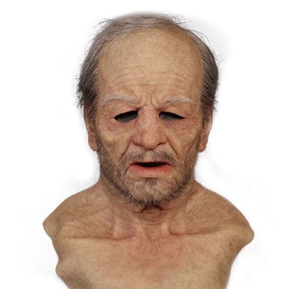 Spooky Old Man Halloween Mask Costume