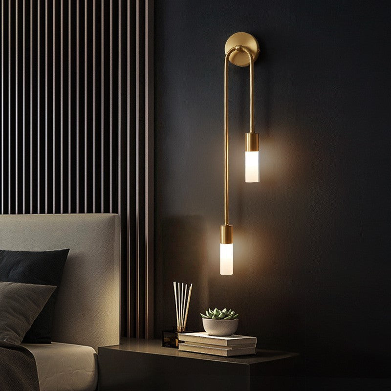 Luxury Brass LED Bedroom Wall Light - Cofik