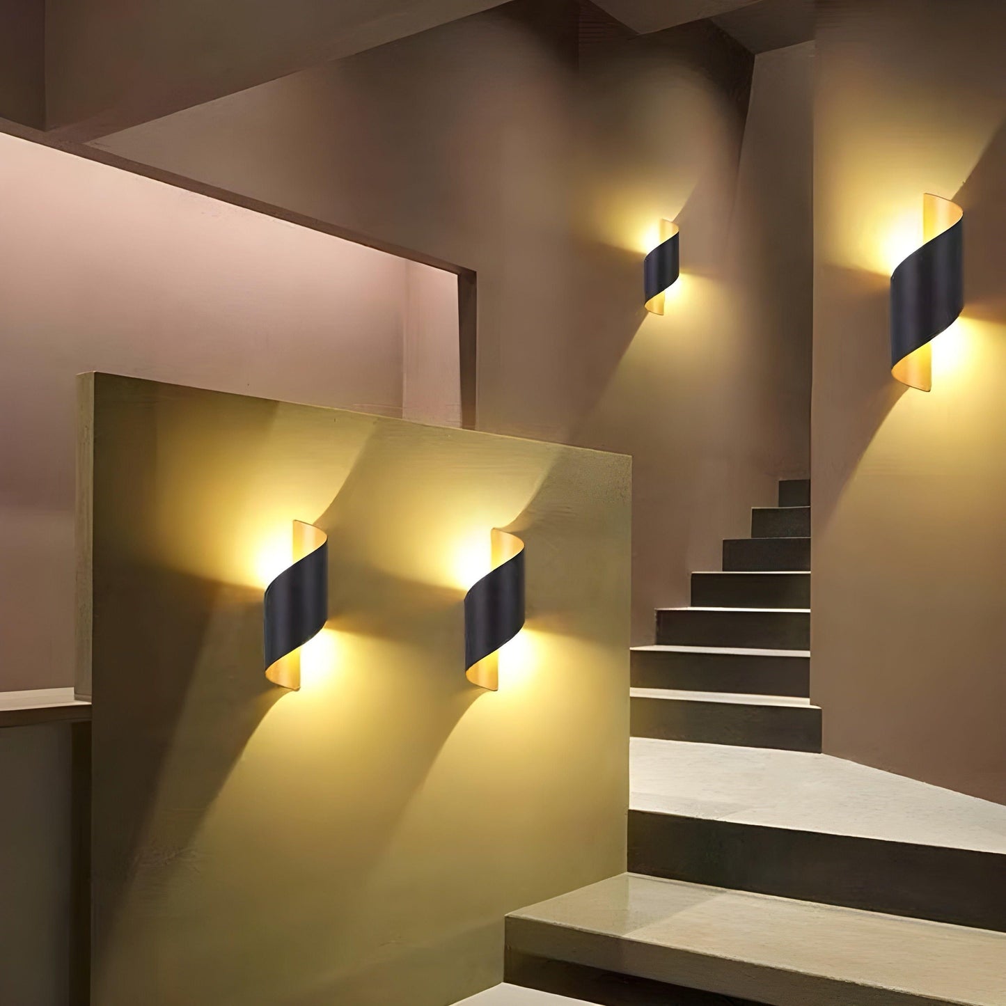 Modern Spiral LED Outdoor Wall Light