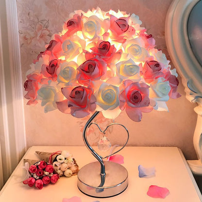 Classic Elegant Rose Table Lamp for Bedroom