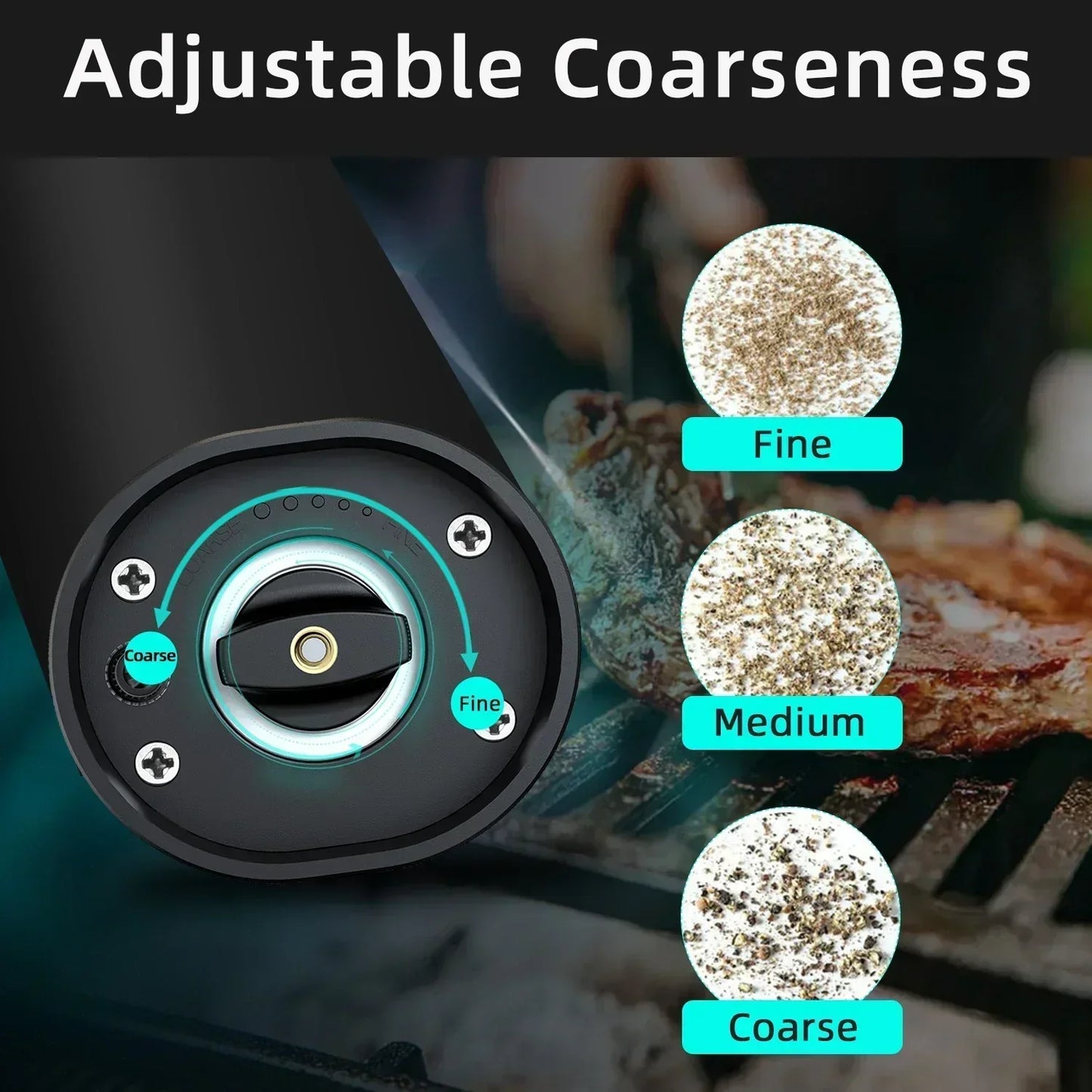 Automatic Salt and Pepper Grinder Set