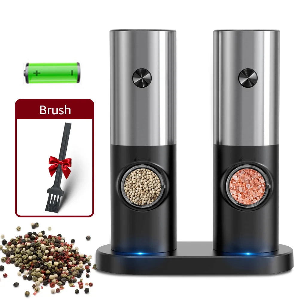 Automatic Salt and Pepper Grinder Set