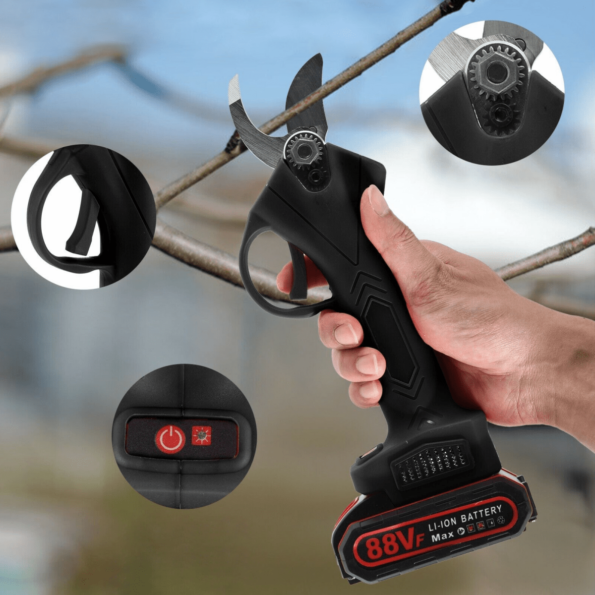 Fast Cordless Pruning Tool for Accurate Cutting