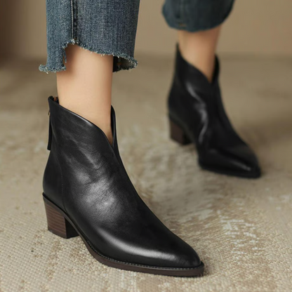 Elegant Back-Zip Ankle Boots